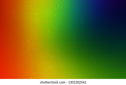 Dark Multicolor vector layout with cosmic stars. Blurred decorative design in simple style with galaxy stars. Smart design for your business advert.