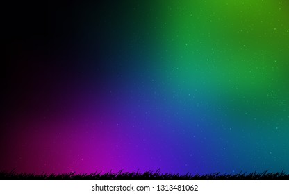Dark Multicolor vector layout with cosmic stars. Glitter abstract illustration with colorful cosmic stars. Pattern for astronomy websites.
