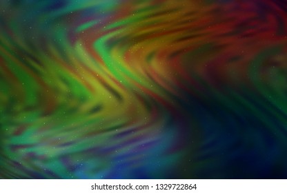 Dark Multicolor vector layout with cosmic stars. Space stars on blurred abstract background with gradient. Smart design for your business advert.
