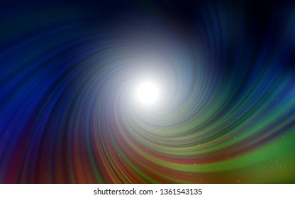 Dark Multicolor vector layout with cosmic stars. Space stars on blurred abstract background with gradient. Best design for your ad, poster, banner.