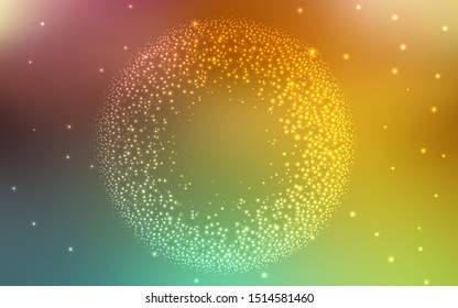 Dark Multicolor vector layout with cosmic stars. Space stars on blurred abstract background with gradient. Template for cosmic backgrounds.