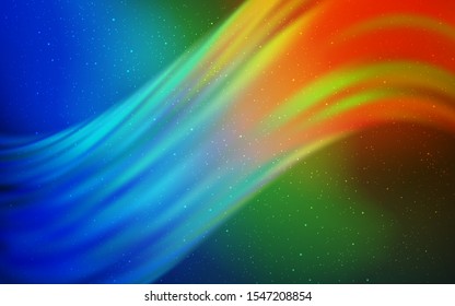 Dark Multicolor vector layout with cosmic stars. Blurred decorative design in simple style with galaxy stars. Pattern for futuristic ad, booklets. - Shutterstock ID 1547208854