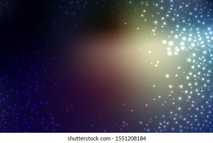 Dark Multicolor vector layout with cosmic stars. Modern abstract illustration with Big Dipper stars. Template for cosmic backgrounds.