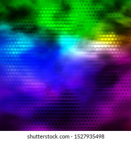 Dark Multicolor vector layout with curved shapes. Abstract illustration with colorful spots in nature style. New template for your brand book.