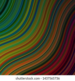 Dark Multicolor vector layout with curves. Colorful illustration, which consists of curves. Smart design for your promotions.