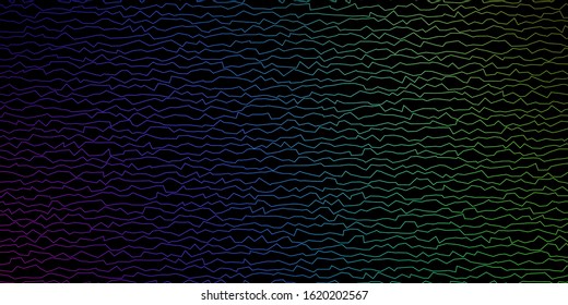 Dark Multicolor vector layout with curves. Bright illustration with gradient circular arcs. Pattern for websites, landing pages.