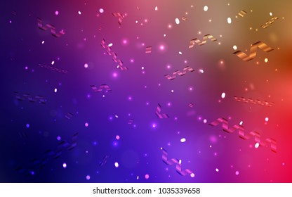 Dark Multicolor vector layout with festival confetti. Confetti on blurred abstract background with colorful gradient. The pattern can be used for new year ad, booklets.