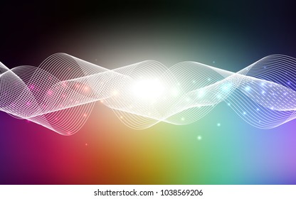 Dark Multicolor vector layout with festival confetti. Confetti on blurred abstract background with colorful gradient. New design for ad, poster, banner of your Party.