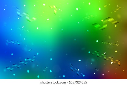 Dark Multicolor vector layout with festival confetti. Blurred decorative design in anniversary style with confetti. New design for ad, poster, banner of your Party.
