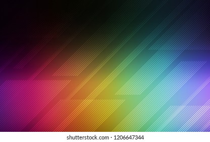 Dark Multicolor vector layout with flat lines. Modern geometrical abstract illustration with Lines. Smart design for your business advert.