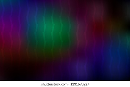 Dark Multicolor vector layout with flat lines. Lines on blurred abstract background with gradient. Template for your beautiful backgrounds.