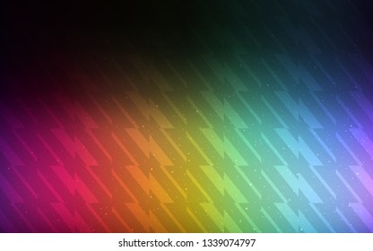 Dark Multicolor vector layout with flat lines. Lines on blurred abstract background with gradient. Pattern for ad, booklets, leaflets.