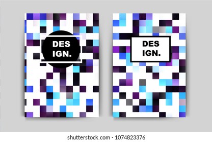 Dark Multicolor vector layout for Leaflets. Abstract booklet on colored background with gradient. New design for a poster, banner of your website.