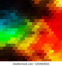 Dark Multicolor vector layout with lines. Colorful gradient illustration with abstract flat lines. Template for your UI design.