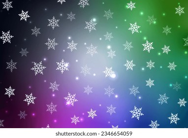 Dark Multicolor vector layout in New Year style. A colorful design in Christmas style with gradient. Best design for a college poster, banner.
