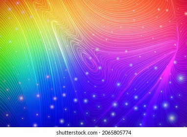 Dark Multicolor vector layout with spheres, lines. Abstract illustration with volumetric figures. Elegant design for wallpapers.
