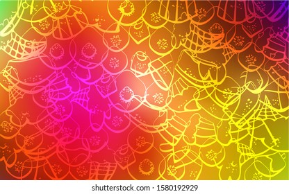 Dark Multicolor vector layout with sweet desserts. Glitter abstract sketch with sweets, candies, desserts. Pattern for ads of breakfast, lunch, dinner.