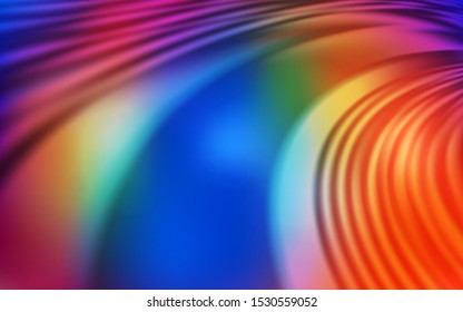 Dark Multicolor vector layout with wry lines. A completely new colorful illustration in simple style. Pattern for your business design.