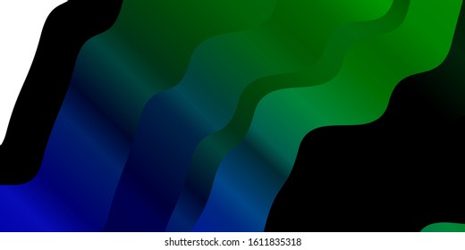 Dark Multicolor vector layout with wry lines. Illustration in halftone style with gradient curves. Pattern for ads, commercials.