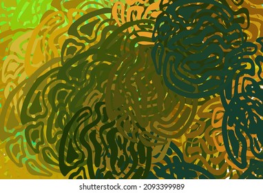 Dark Multicolor vector layout with wry lines. Colorful abstract illustration with gradient lines. Texture for booklets, leaflets.