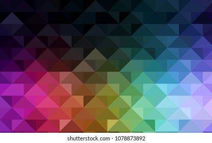 Dark Multicolor vector low poly background. Creative illustration in halftone style with gradient. The template can be used as a background for cell phones.