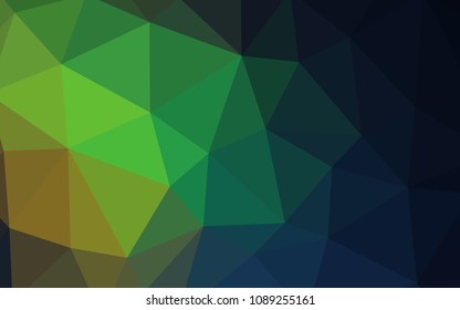 Dark Multicolor vector low poly cover. Creative illustration in halftone style with triangles. Triangular pattern for your design.