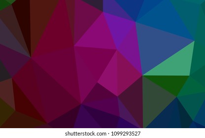 Dark Multicolor vector low poly texture. Polygonal abstract illustration with gradient. Pattern for a brand book's backdrop.