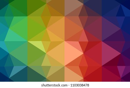 Dark Multicolor vector low poly cover. Creative geometric illustration in Origami style with gradient. Textured pattern can be used as a background.