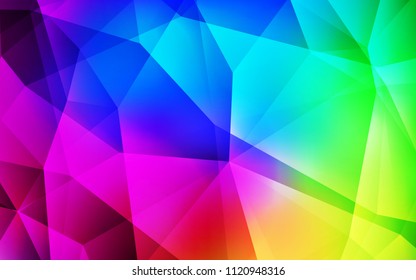 Dark Multicolor vector low poly texture. Colorful abstract illustration with triangles. Brand new style for your business design.