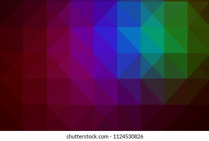 Dark Multicolor vector low poly layout. Polygonal abstract illustration with gradient. New template for your brand book.