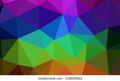 Dark Multicolor vector low poly texture. Colorful abstract illustration with triangles. Brand new design for your business.