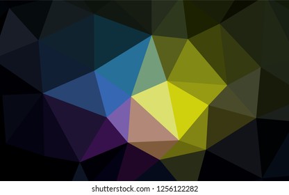 Dark Multicolor vector low poly cover. Polygonal abstract illustration with gradient. Polygonal design for your web site.