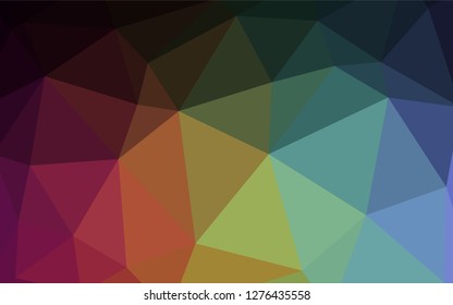 Dark Multicolor vector low poly cover. Colorful abstract illustration with triangles. Textured pattern for your backgrounds.