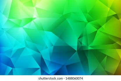 Dark Multicolor vector low poly background. Geometric illustration in Origami style with gradient.  Polygonal design for your web site.