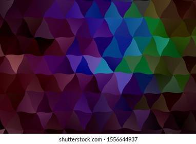 Dark Multicolor vector low poly texture. Colorful illustration in polygonal style with gradient. Pattern for a brand book's backdrop.