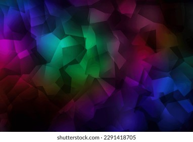 Dark Multicolor vector low poly texture. Creative illustration in halftone style with triangles. A completely new design for your leaflet.