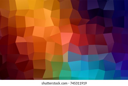 Dark Multicolor vector low poly background. A sample with a polygonal design. Illustration in polygonal style with repeating squares