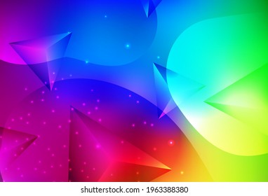 Dark Multicolor vector Modern abstract colorful illustration with spheres and lines. Modern abstract illustration with colorful water drops. Modern template for landing page.