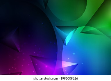 Dark Multicolor vector Modern abstract colorful illustration with spheres and lines. Abstract illustration with colored bubbles in nature style. Modern design for a business card.