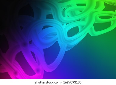 Dark Multicolor vector modern elegant background. Creative illustration in halftone style with gradient. Completely new design for your business.