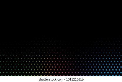 Dark Multicolor vector modern geometrical circle abstract background.