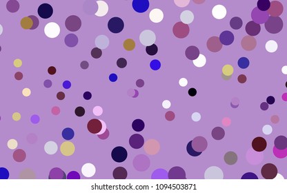 Dark Multicolor vector modern geometrical circle abstract background. Dotted texture template. Geometric pattern in halftone style with gradient. 