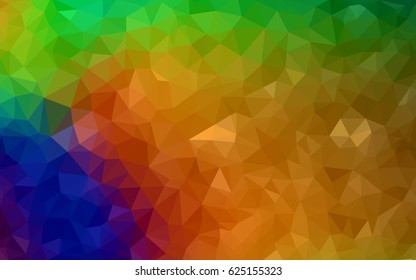 Dark Multicolor vector modern geometrical abstract background. Texture, new background. Geometric background in Origami style with gradient. 