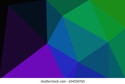 Dark Multicolor vector modern geometrical abstract background. Texture, new background. Geometric background in Origami style with gradient. 
