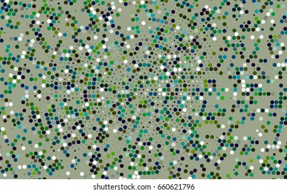 Dark Multicolor vector, modern geometrical circle abstract background. Dotted texture template. Geometric pattern in halftone style with gradient. 