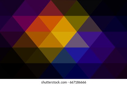Dark Multicolor vector modern geometrical abstract background. Texture, new background. Geometric background in Origami style with gradient. 