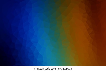 Dark Multicolor vector modern geometrical abstract background. Texture, new background. Geometric background in Origami style with gradient. 