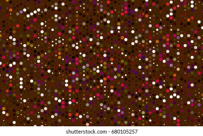 Dark Multicolor vector modern geometrical circle abstract background. Dotted texture template. Geometric pattern in halftone style with gradient. 