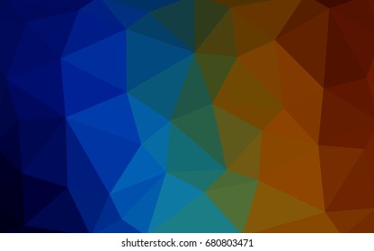 Dark Multicolor vector modern geometrical abstract background. Texture, new background. Geometric background in Origami style with gradient. 
