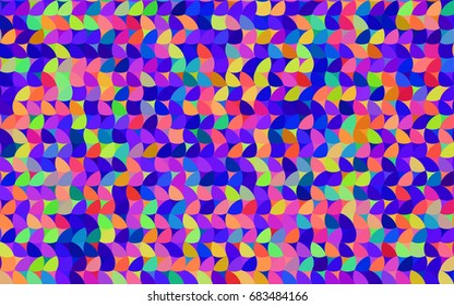 Dark Multicolor vector modern geometrical circle abstract background. Dotted texture template. Geometric pattern in halftone style with gradient. 